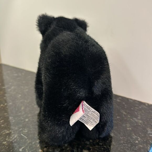 Dakin Black Bear Plush Collectable Soft Toy Animal 1990 Vintage Cute . Size 11” - Picture 5 of 9